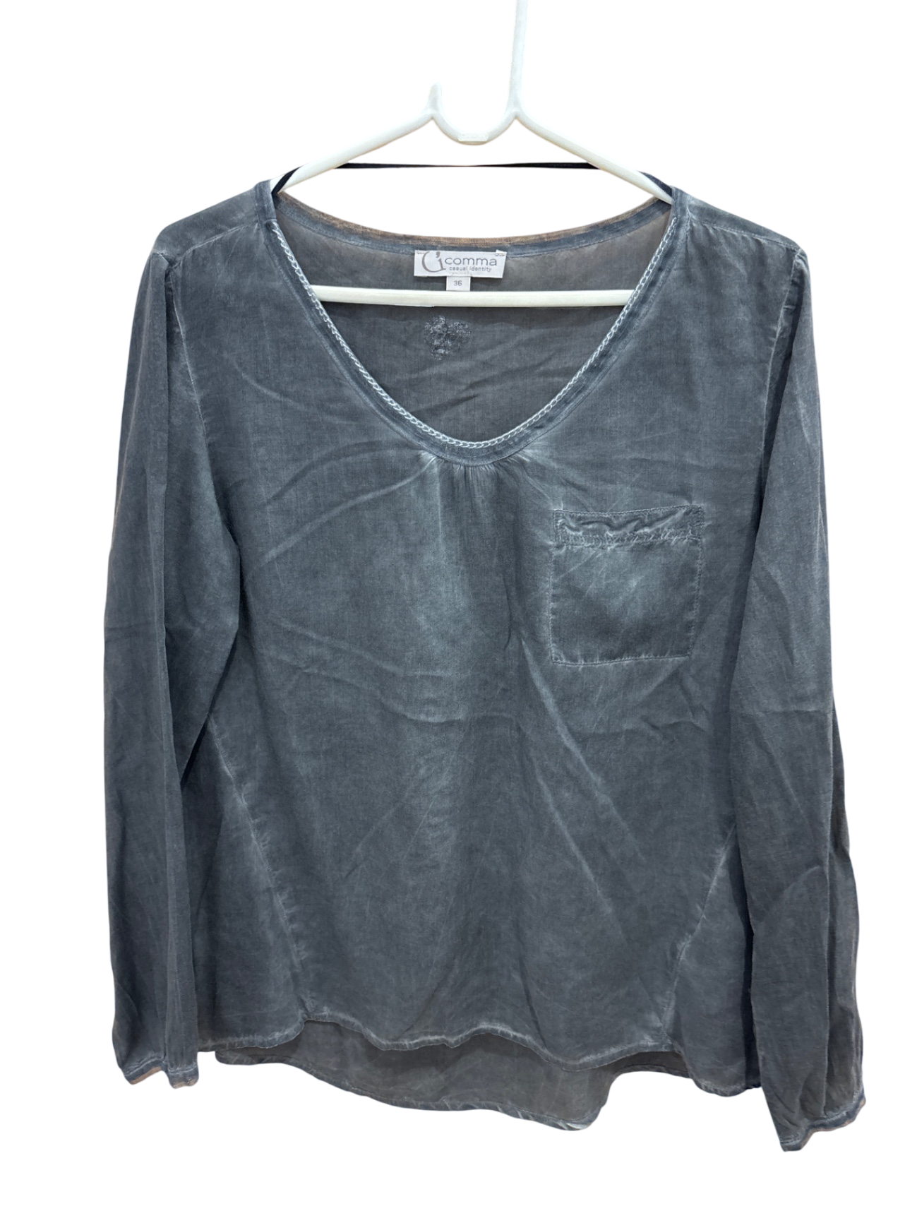 Comma Shirt S Grau