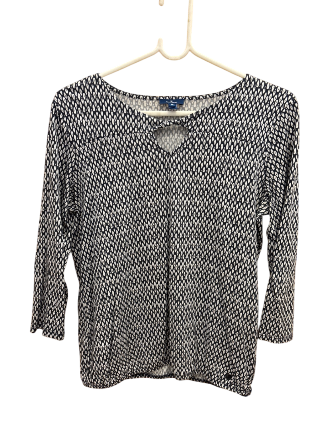 TomTailor Bluse M Blau und Weiß Muster