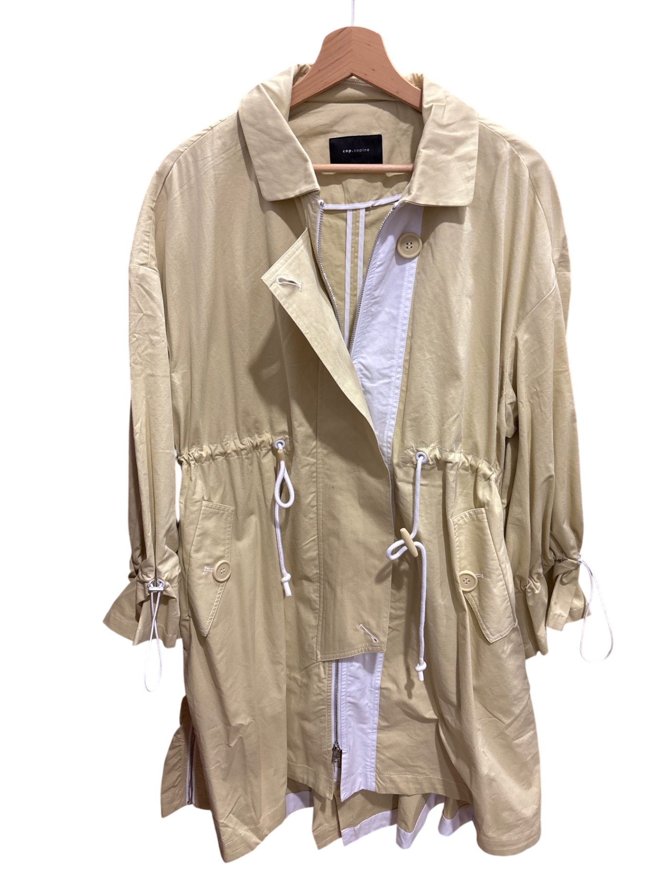 CopCopine Jacke Trenchcout M Beige - Sehr helles Grün