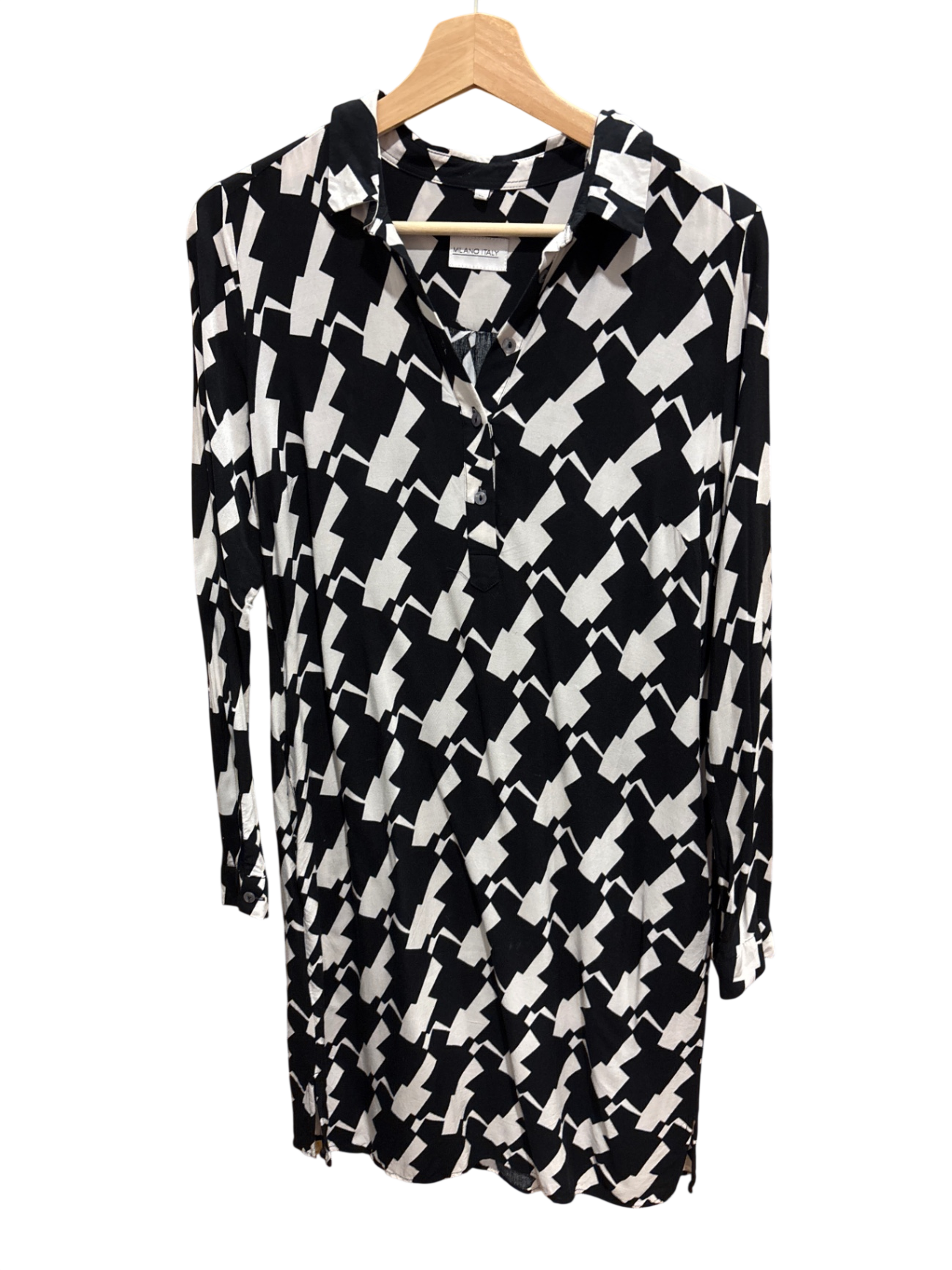 Kleid S Schwarz und Weiß Muster