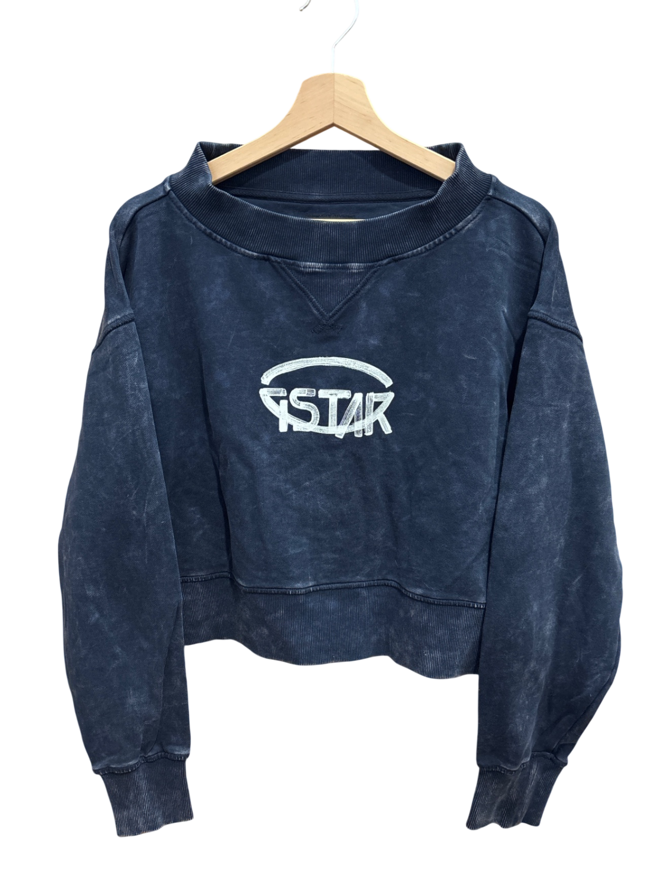 GStar Top M Dunkelblau Grau