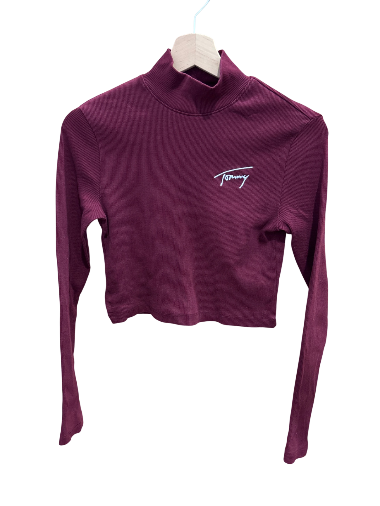 Tommy Hilfiger Kurzes Top XS S weinrot