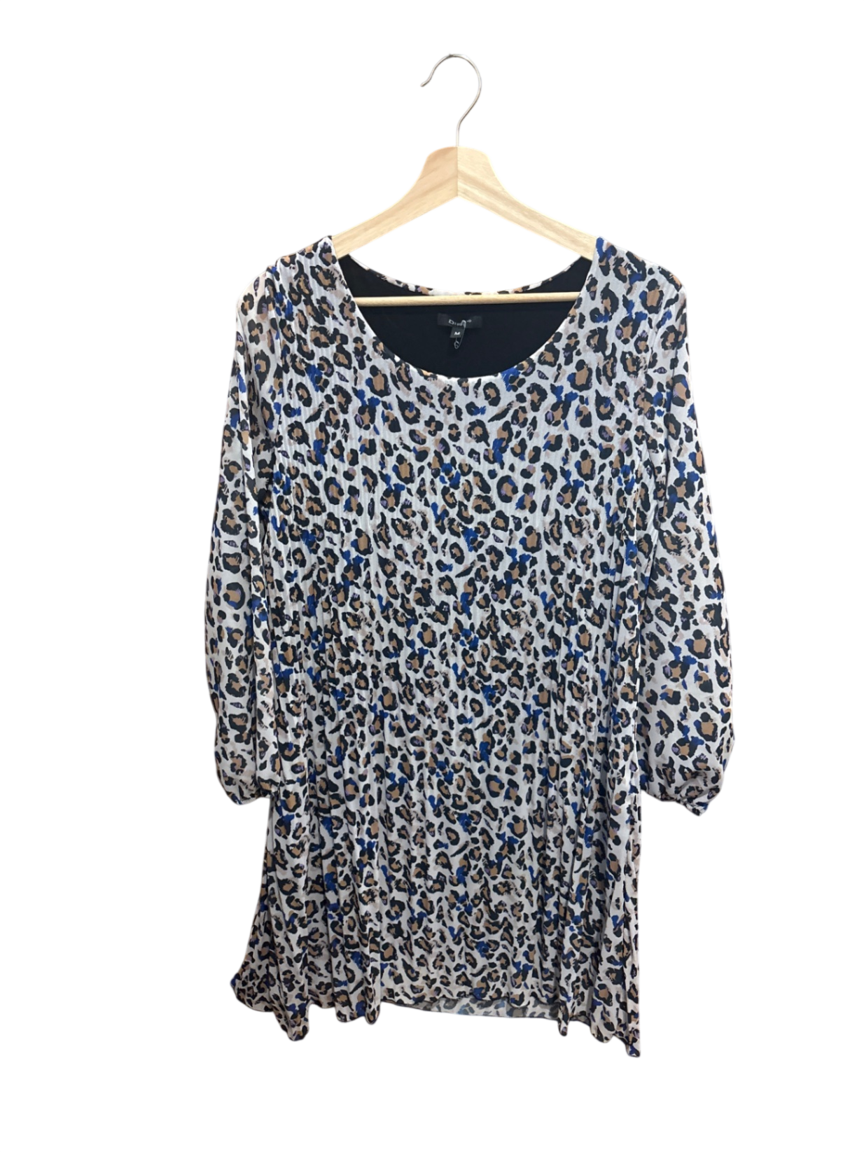 DIFF Kleid M Beige, Blau, Schwarz