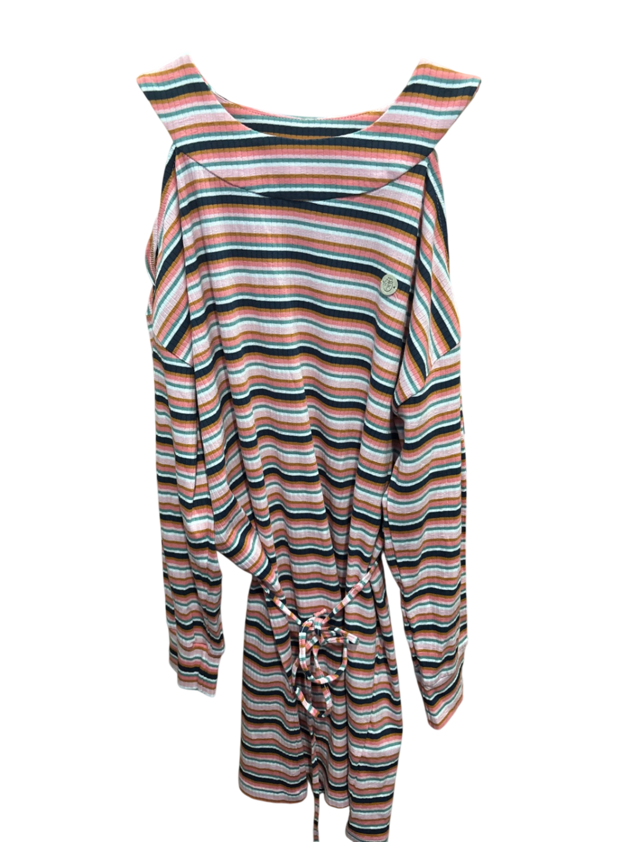 Frau Kauf Kleid M Bunt (rosa, blau, beige, schwarz)