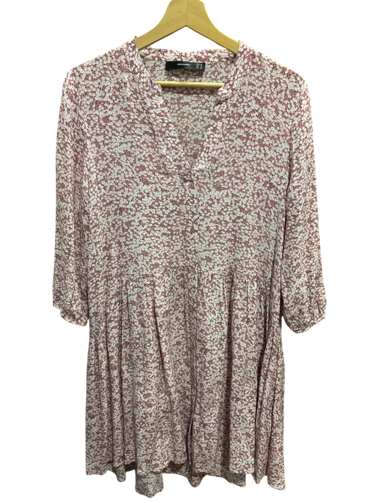 hallhuber Kleid M Rot und Weiß Blumen