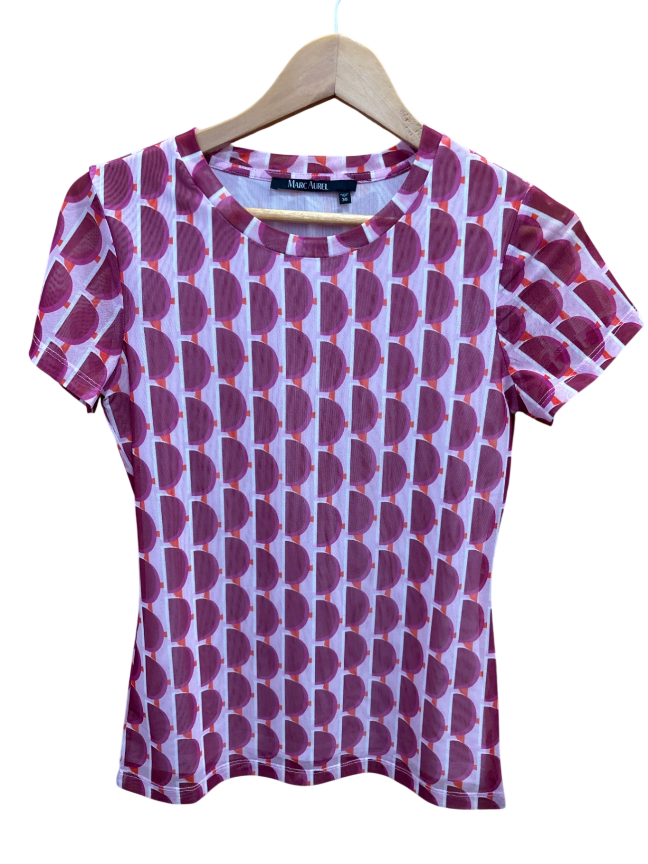 Shirt Lila und Violett mit roten Akzenten S - Marc Aurel