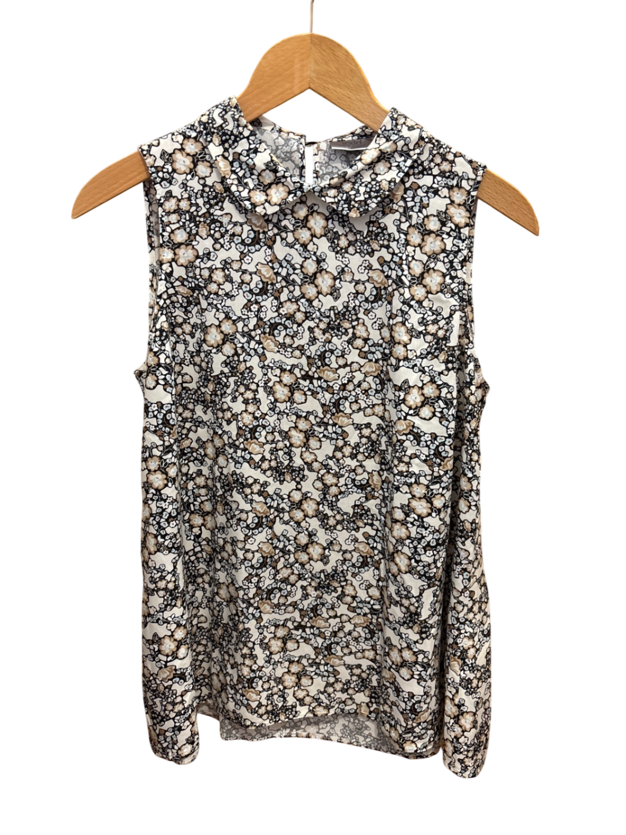 Top Beige, Schwarz, Weiß Muster M - seidel