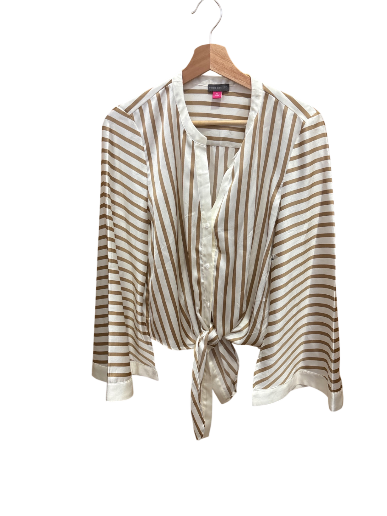 Bluse Beige und Weiß M - Vince Camuto