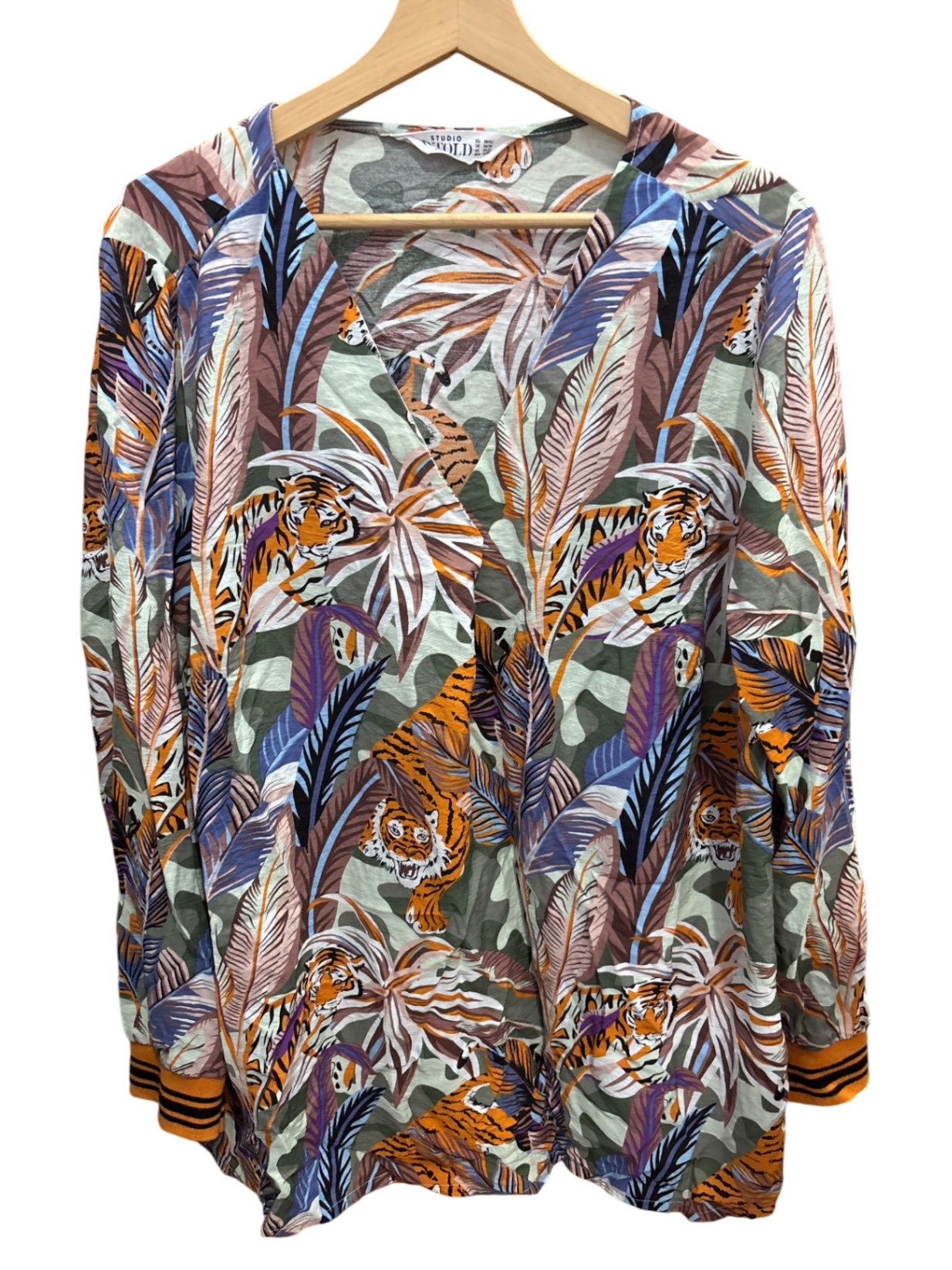 Bluse Mehrfarbig (Primär Beige, Braun, Blau, Orange, Grün, Schwarz, Weiß) XL - Unbekannt