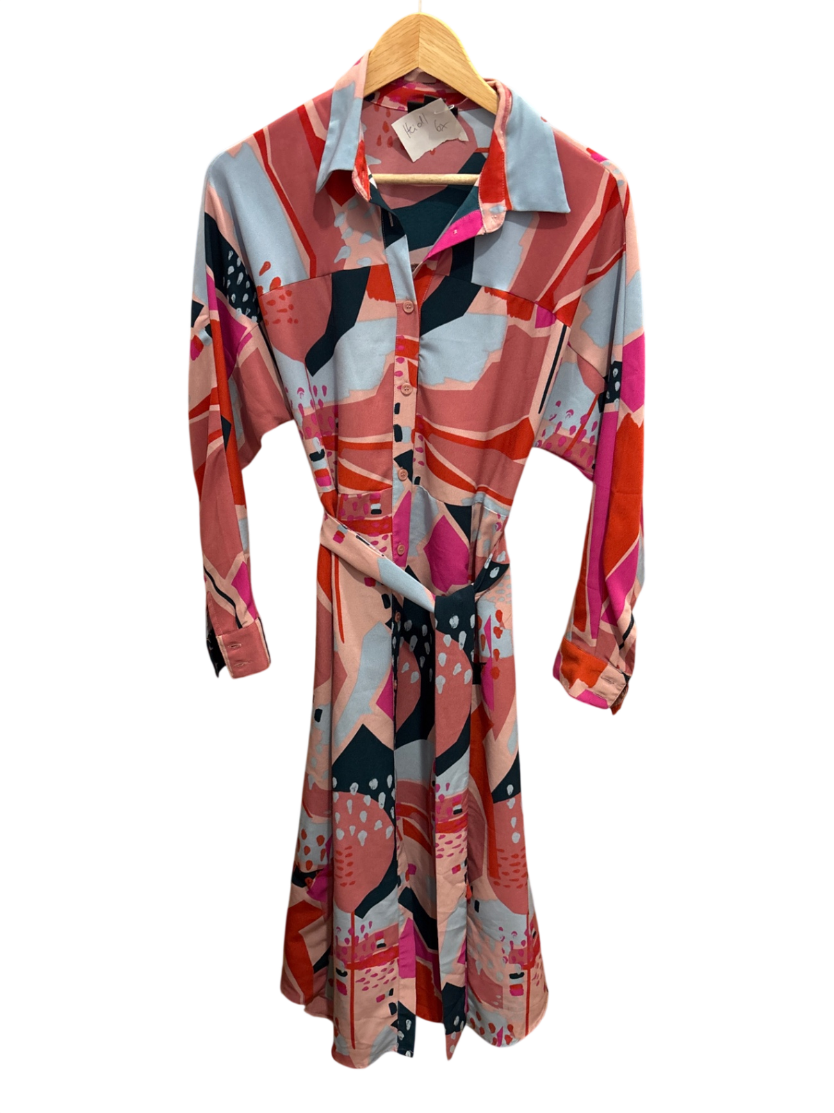 Kleid Rosa Muster Ovesize S - MONKI