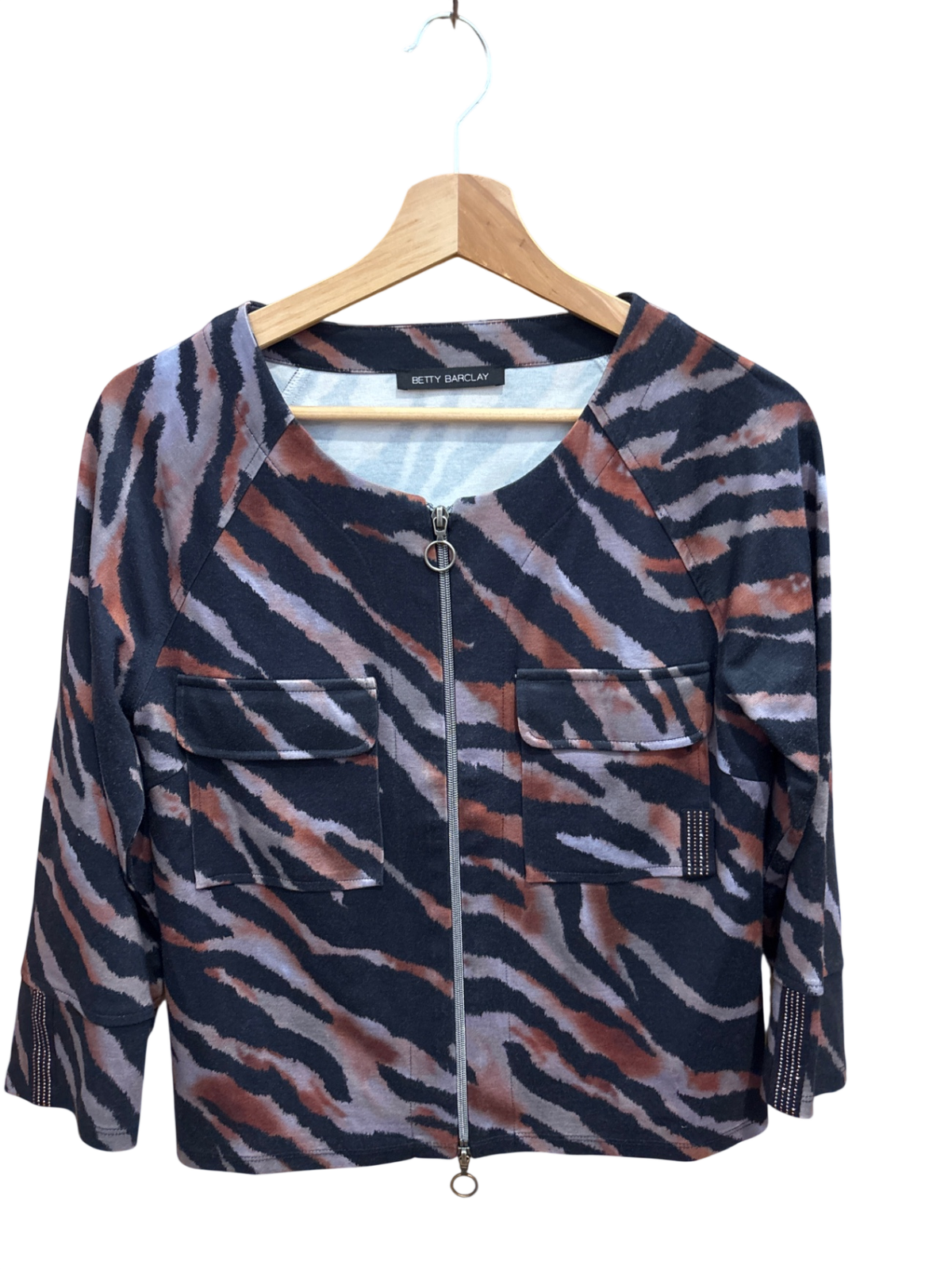 Bluse Multicolor (Animalprint in Schwarz, Braun, Grautönen) S - Betty Barclay