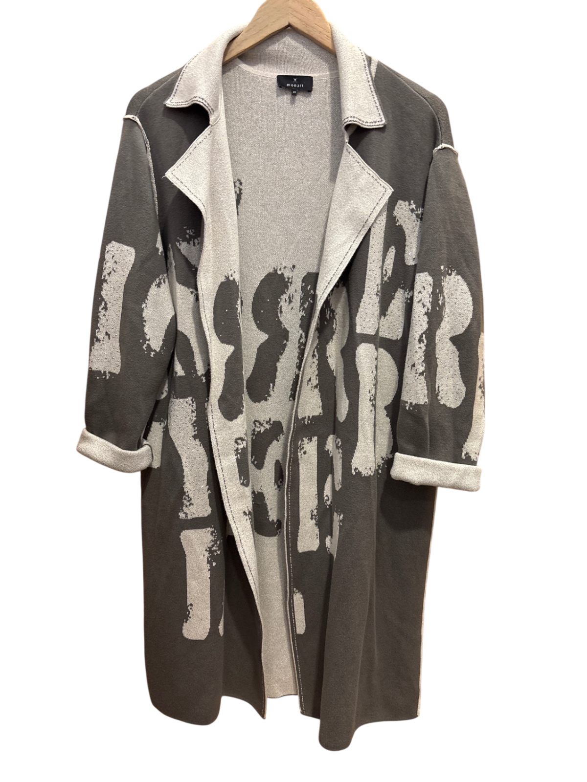 Strickjacke Grau und Silber L - monari