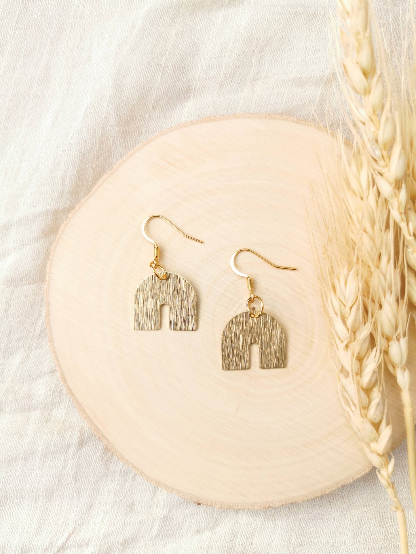 Minimalistisch | Ohrringe mit Messing Element
