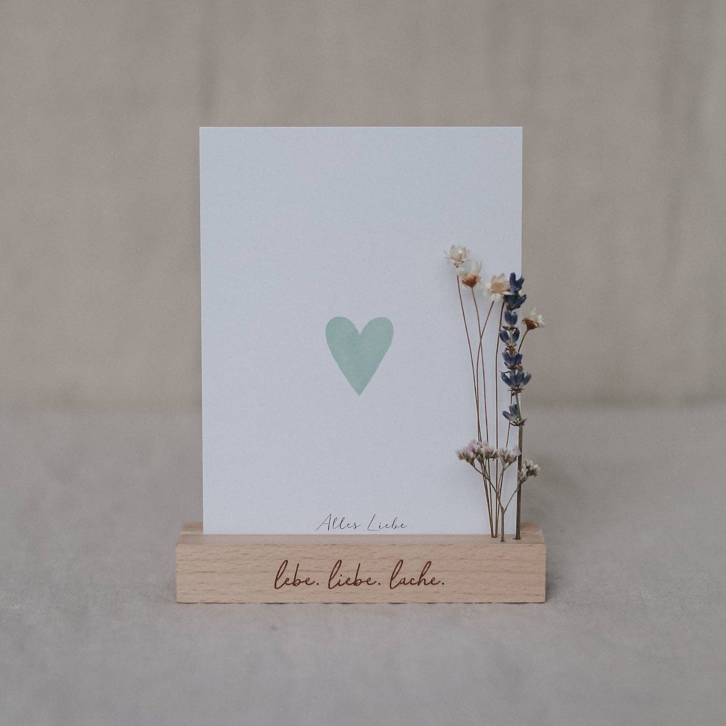 Karten-/Blumenhalter - Lebe Liebe Lache