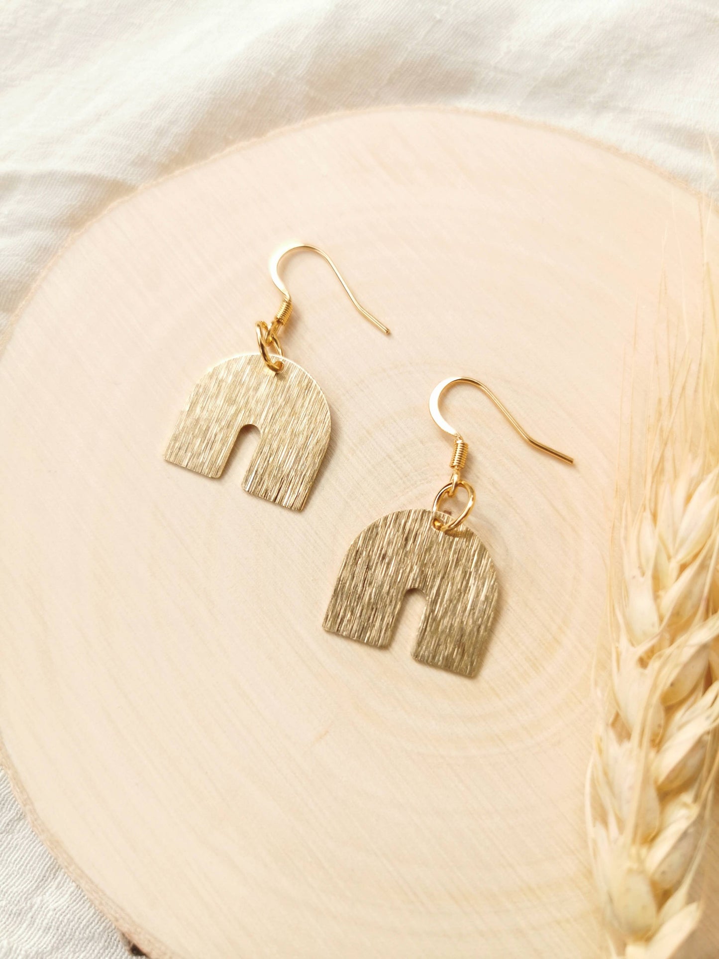 Minimalistisch | Ohrringe mit Messing Element