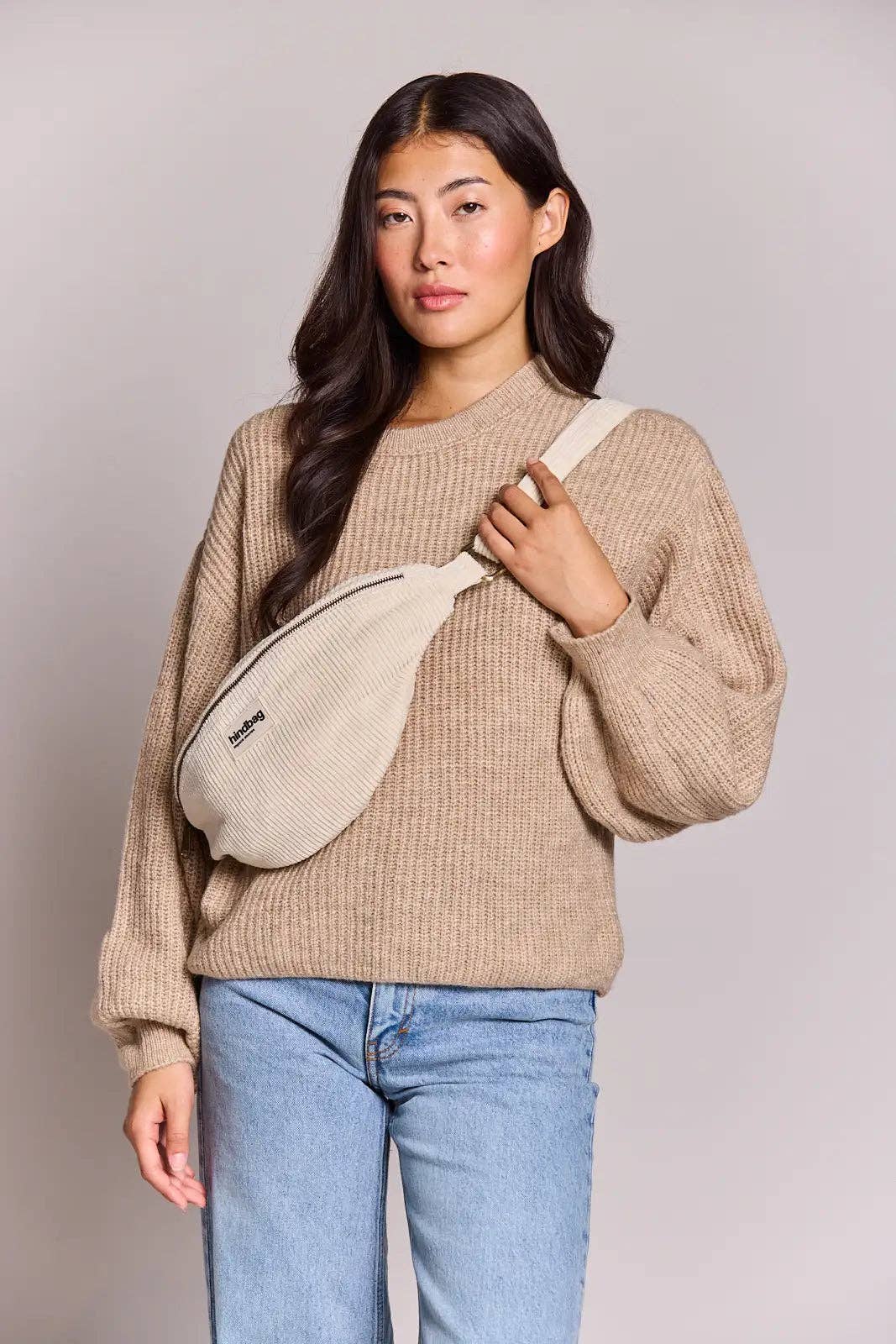 HIND BAG Bauchtasche Sasha Velours Beige