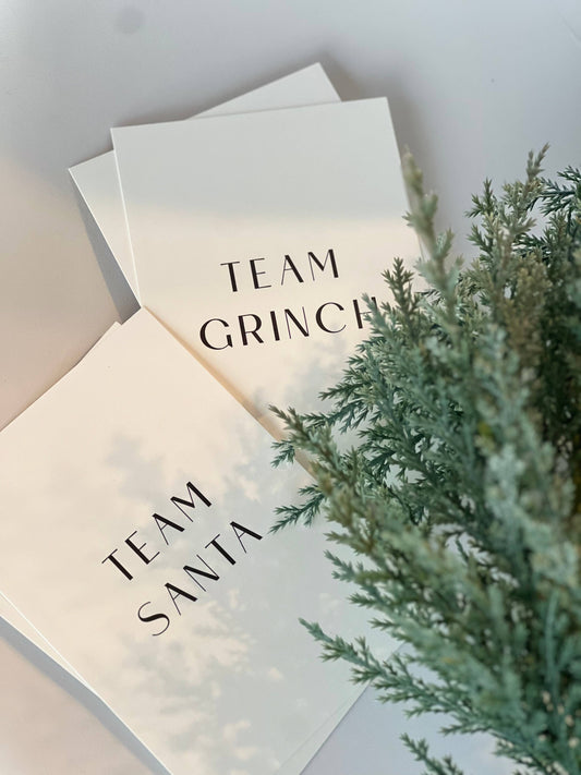 Karte Team Santa Team Grinch