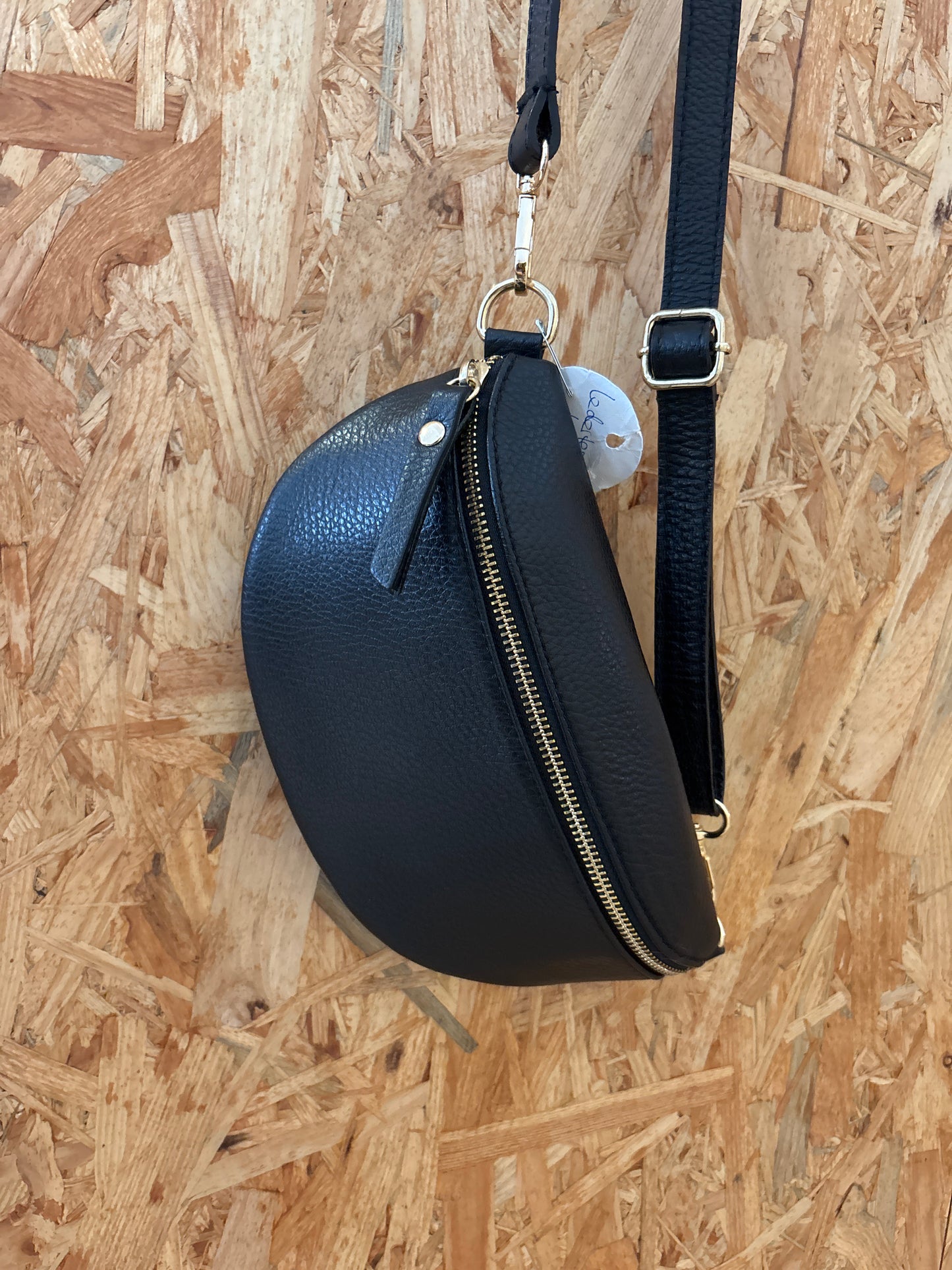 Gürteltasche Leder Schwarz