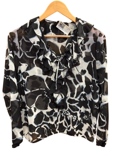 Bluse Schwarz Muster Monari 36