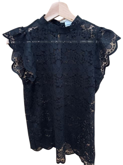Spitzenshirt Schwarz JDY S