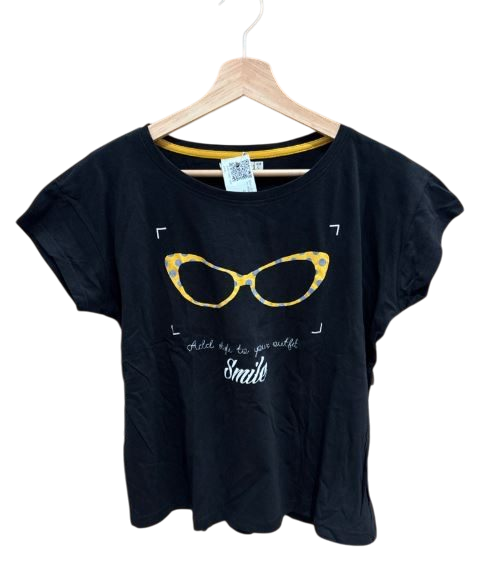 Shirt Schwarz Print INSIDE L