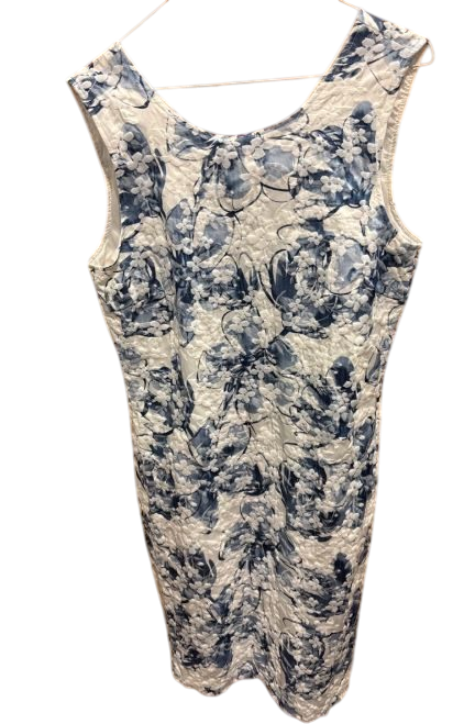 MoreMore Kleid L Creme und Blau