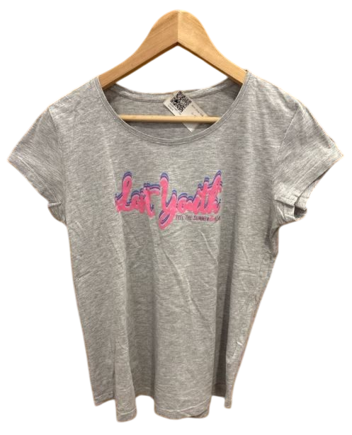 Shirt Grau Print  S/M