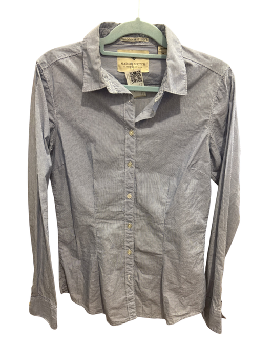Maison Scotch Bluse Blau Streifen