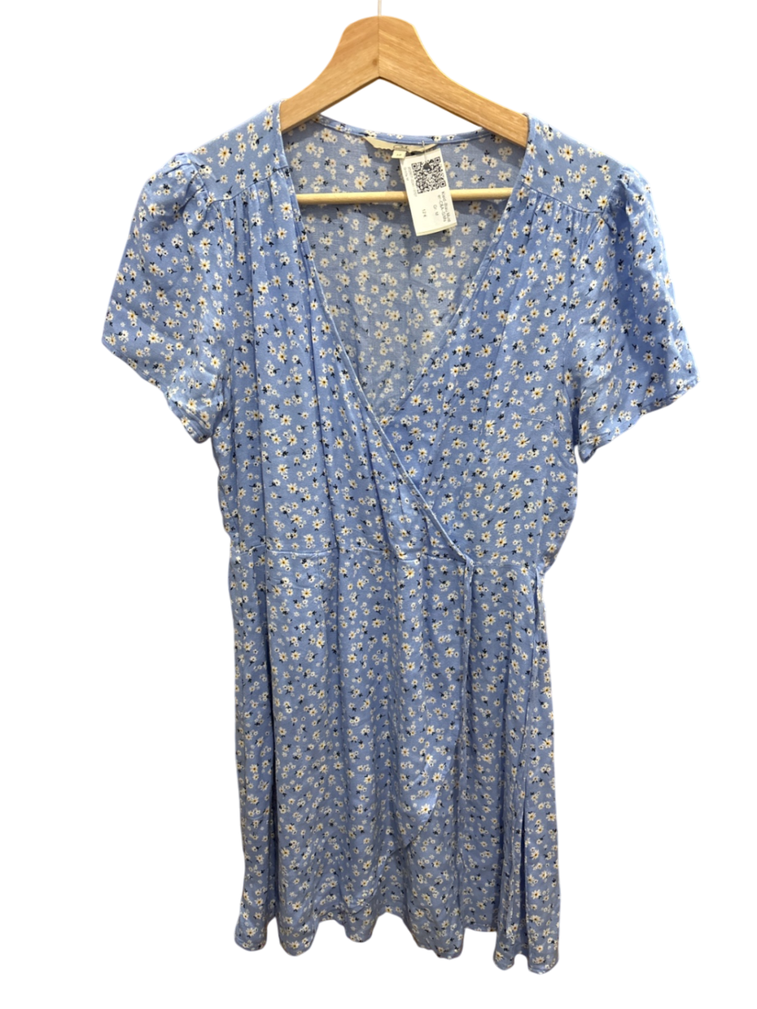 C&A Kleid M Blau mit Blumenmuster