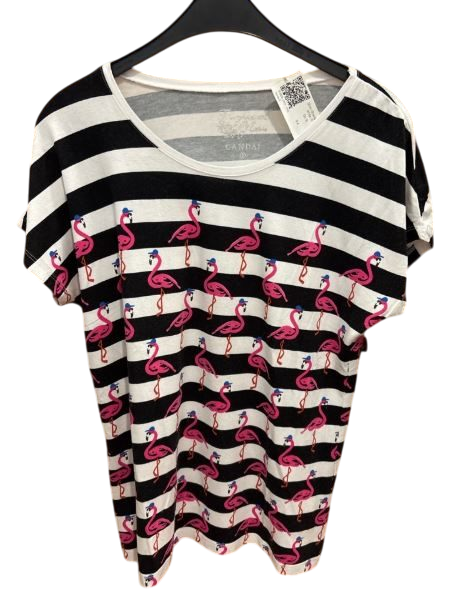 Tshirt Streifen Schwarz Weiß Canda S