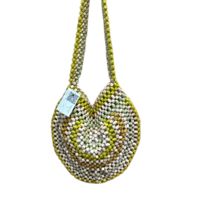 Tasche Gelb Perlen