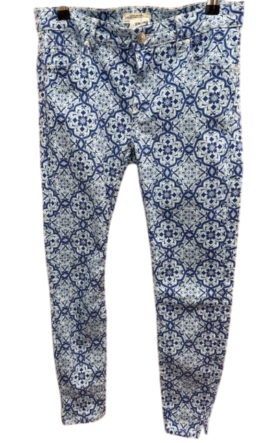 Hose Blau Muster Zara S