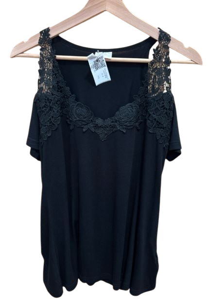 Shirt Schwarz Spitze bodyflirt S/M