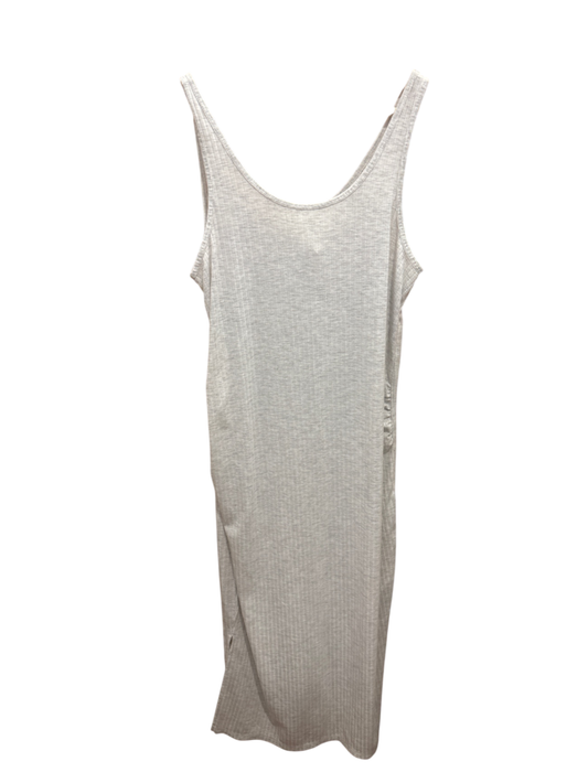 H&M Kleid Ripp Hellgrau M/L