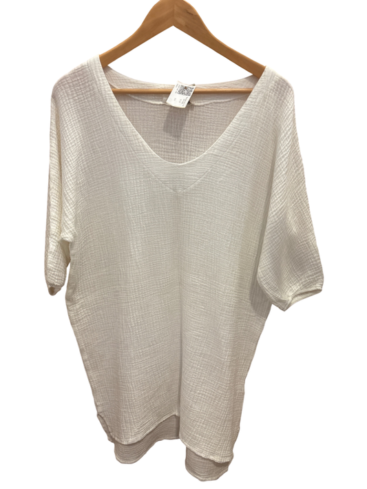 Shirt Weiß Musselin S/M