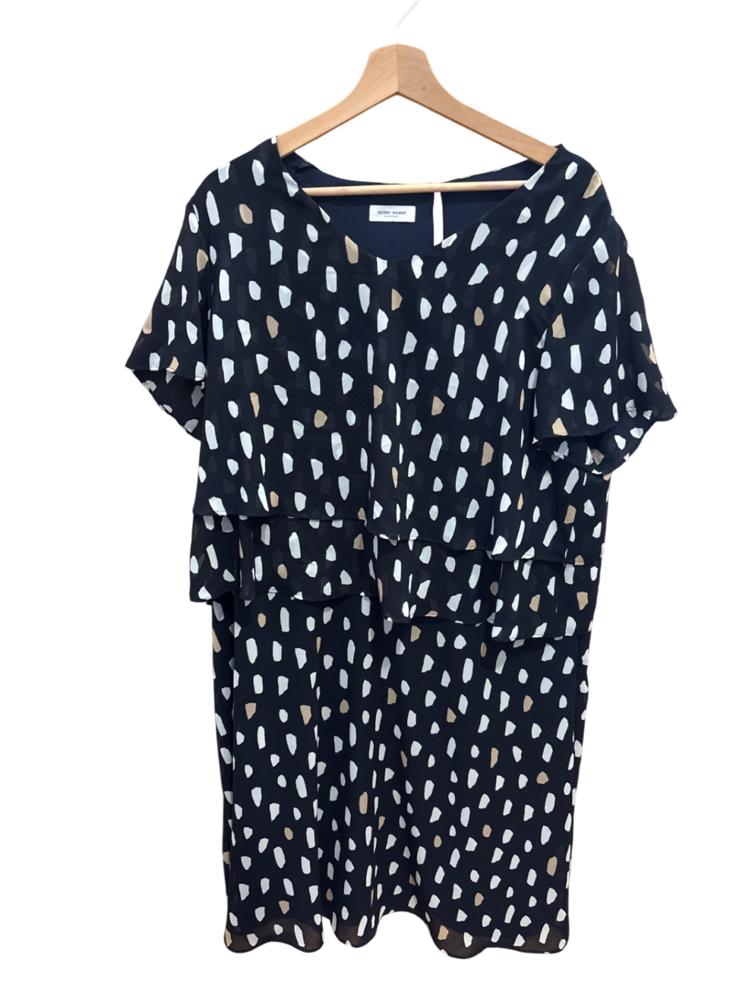GERRY WEBER Kleid Dunkelblau und Beigetöne XL