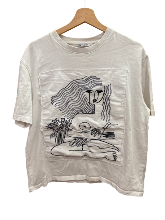 Zara Shirt L Weiß