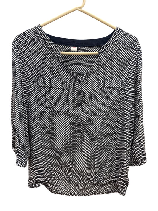S.oliver Bluse M Blau und Weiß