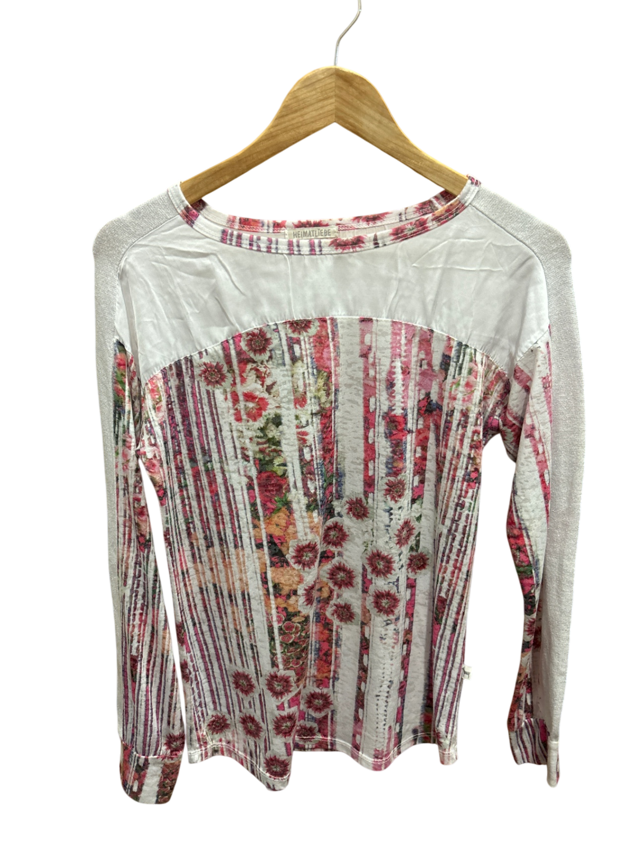 Heimatliebe Top Weiß, Rosa, Grün, Orange S
