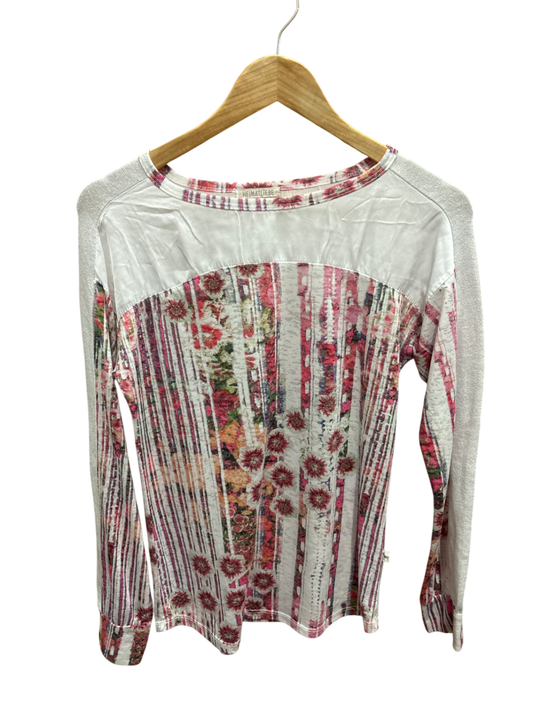 Heimatliebe Top Weiß, Rosa, Grün, Orange S
