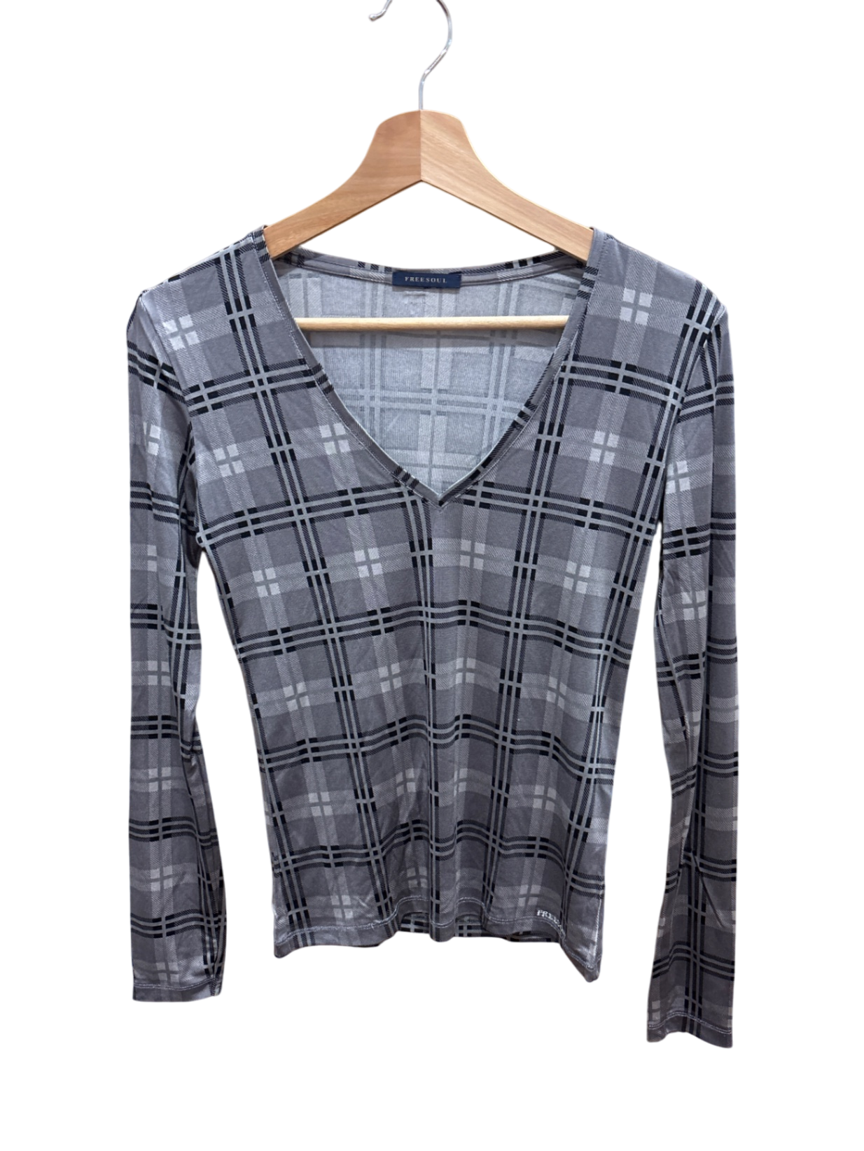 FREESOUL Shirt Grau, Schwarz, Weiß S
