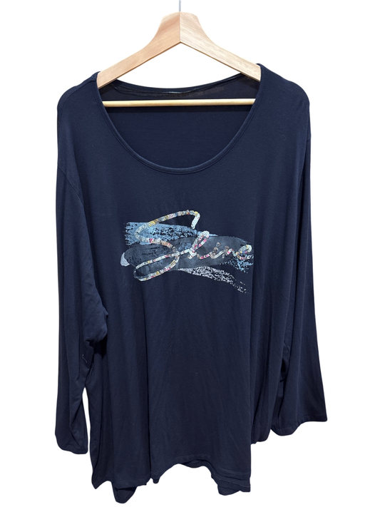 Shirt XL Schwarz Silber
