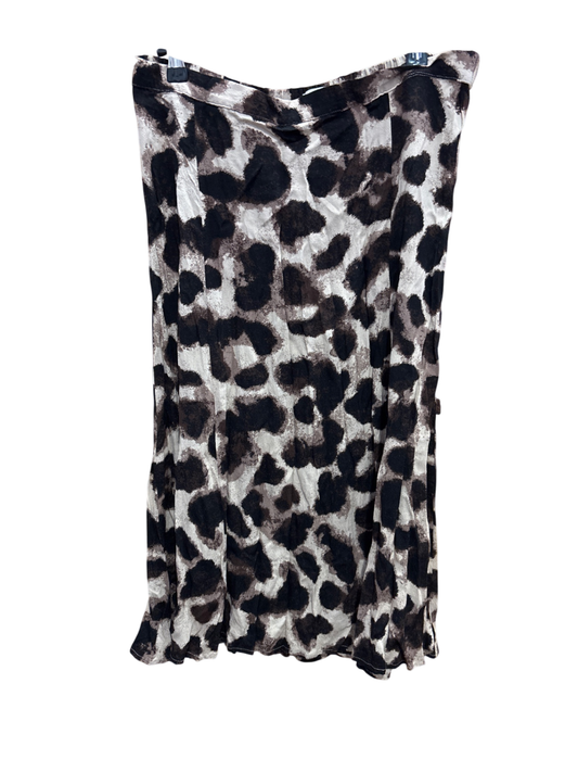 Rock L Animal Print Beige, Schwarz