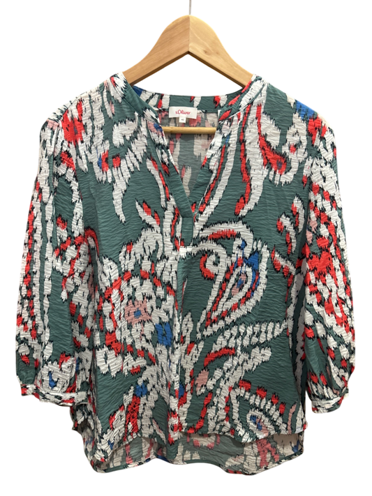 s.Oliver Bluse M Mehrfarbig (Grün, Rot, Blau, Beige)