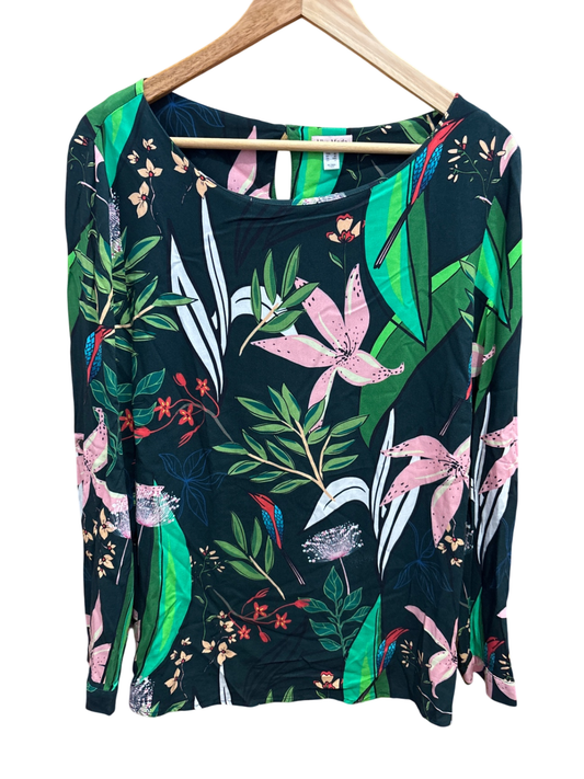 AlbaMida Bluse L/XL Dunkelblau, Pink, Grün, Rot, Beiges