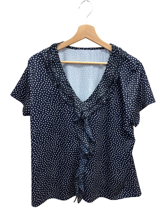 Shirt M/L Dunkelblau mit weißen Punkten