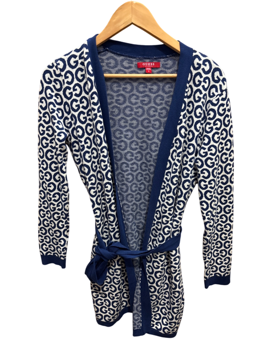 GUESS Strickjacke S Blau und Weiß