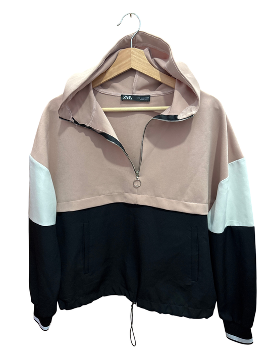 ZARA Pulli S Mehrfarbig (Beige, Weiß, Schwarz)