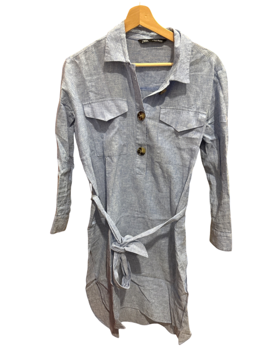 Zara Kleid XS/S Blau mit Streifen