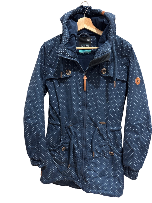 ALIFE Jacke M Marineblau mit Punkten